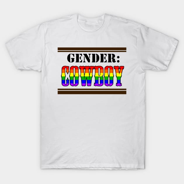 Gender: COWBOY - Rainbow T-Shirt by Akamaru01